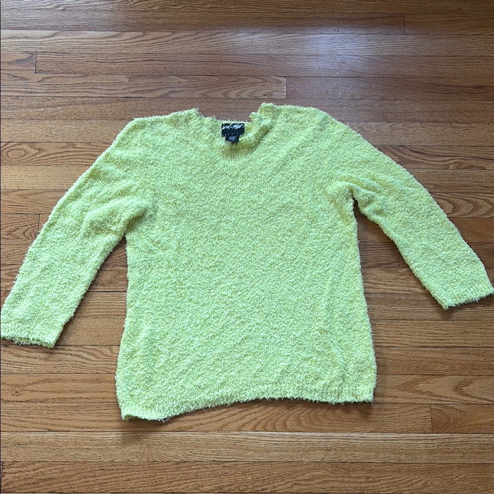 Lord & Taylor Yellow V-Neck Sweater